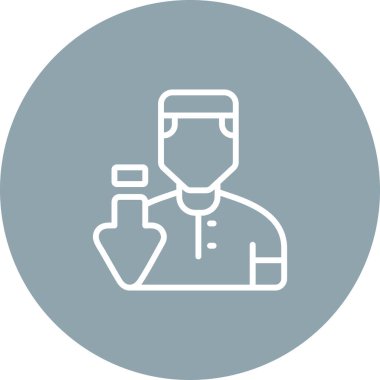 Bir şişe şarap tutan adamın vektör çizimi