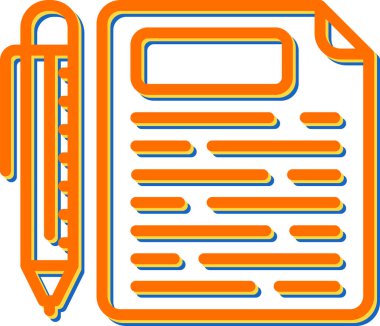 belge simgesi, vektör çizimi