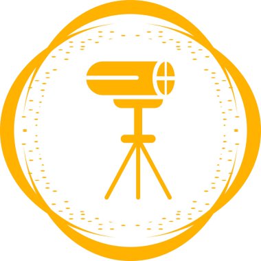 Teleskop. Web simgesi basit illüstrasyon
