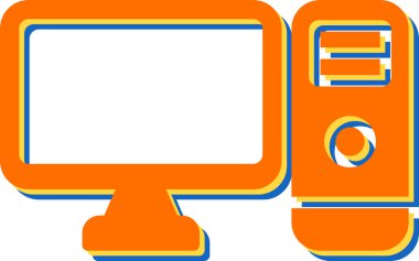 bilgisayar fare simgesi, vektör çizimi beyaz arkaplanda izole edildi