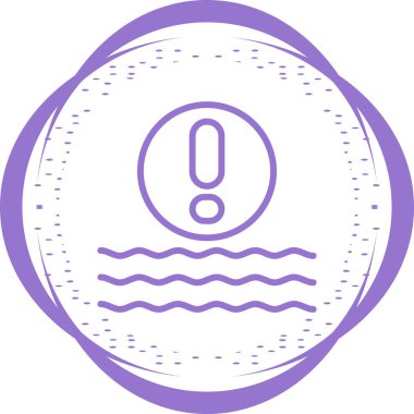 Yüzme havuzu ikonunun vektör çizimi