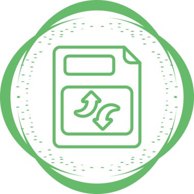 Bir belge simgesinin vektör illüstrasyonu