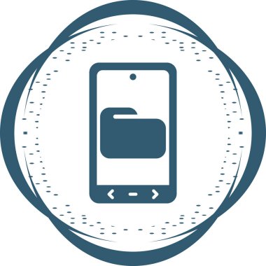 Cep telefonu simgesinin vektör illüstrasyonu