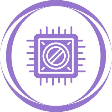 İşlemci. Web simgesi basit illüstrasyon
