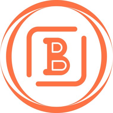 Modern b 'nin vektör illüstrasyonunda b yok