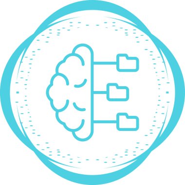 Oklu beyin. Web simgesi basit illüstrasyon