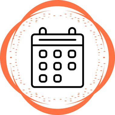 Takvim. Web simgesi basit illüstrasyon