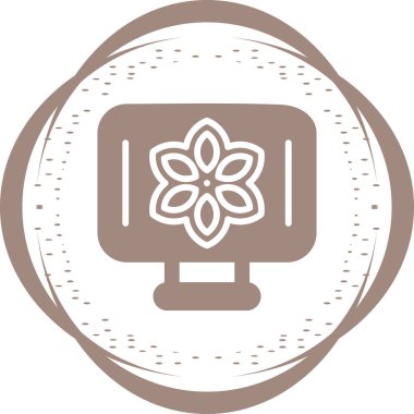 çiçek vektör simgesi modern illüstrasyon