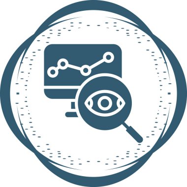 Bir büyüteçin modern web simgesinin vektör illüstrasyonu