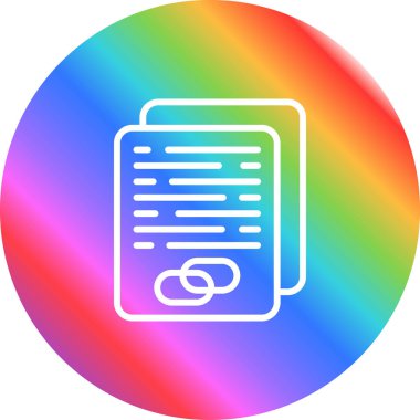 bir karikatür kağıt belgesinin gökkuşağı gradyan çizimi