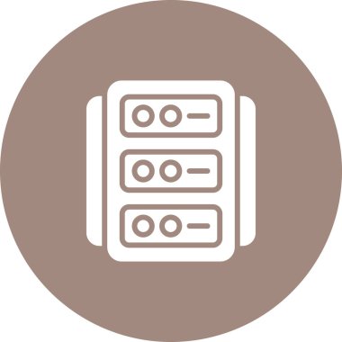 Sunucu. Web simgesi basit illüstrasyon