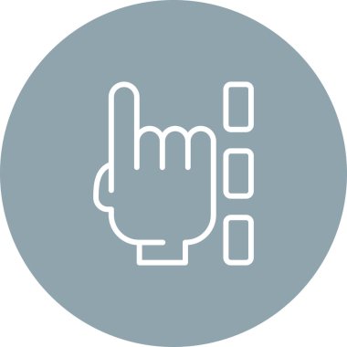 parmak jest simgesi ana hat biçiminde