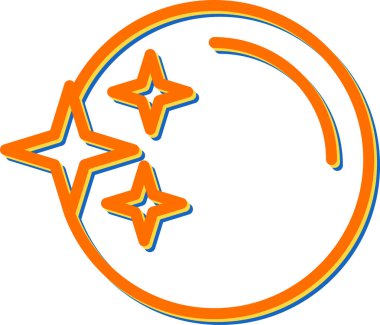 Ay. Web simgesi basit illüstrasyon