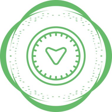 Benzersiz dairesel ok vektör çizgisi simgesi