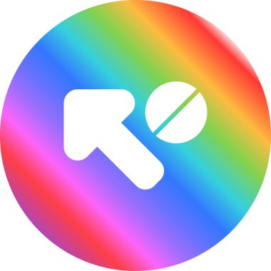 gökkuşağı gradyan çizim ok simgesi simgesi