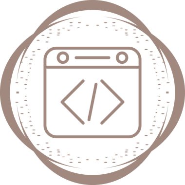 Geliştirme, programlama ve kodlamanın web simgesi