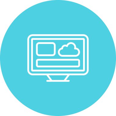 bulut hesaplama simgesi, vektör illüstrasyonu