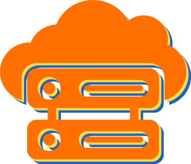 Bulut. Web simgesi basit illüstrasyon