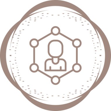 Ağ vektör satırı simgesi