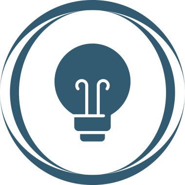 Ampul vektör simgesi. resim biçimi bir daire sembolü içinde düz ikonik semboldür, beyaz renk, mavi arkaplan