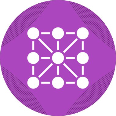 Benzersiz Moleküler Yapı Vektörü Satır Simgesi