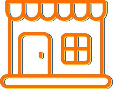 Dükkan. Web simgesi basit illüstrasyon