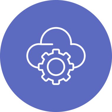 Bulut. Web simgesi basit illüstrasyon