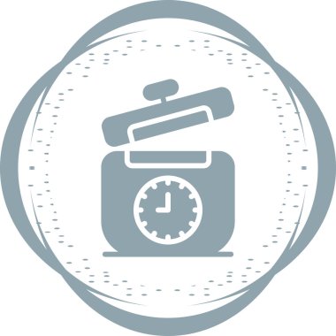 Alarm saati simgesi, vektör illüstrasyonu