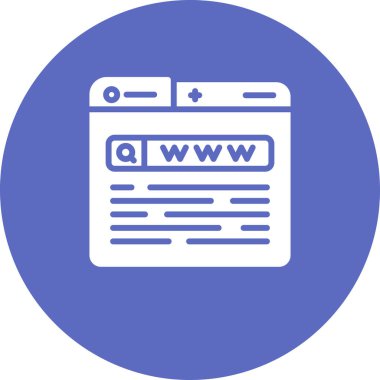 tarayıcı web simgesi, basit tasarım vektör çizimi