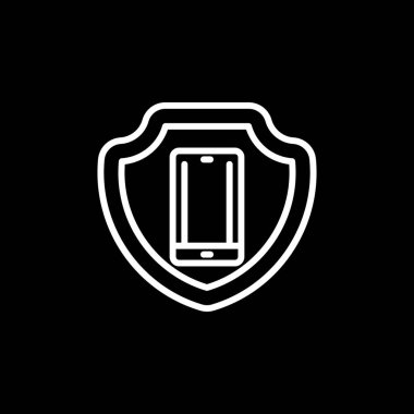 Koruma kalkanı simgesi, vektör illüstrasyonu