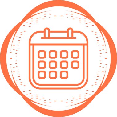 Takvim simgesi vektör illüstrasyonu