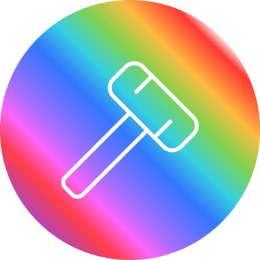 Renkli boya silindiri ikonu beyaz arkaplanda izole edilmiş. Gradyan beyaz dinamik düğmesi. vektör.