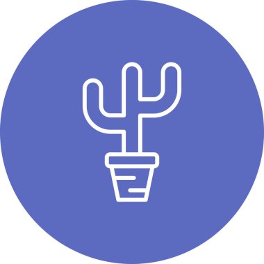 Kaktüs simgesi vektör illüstrasyonu