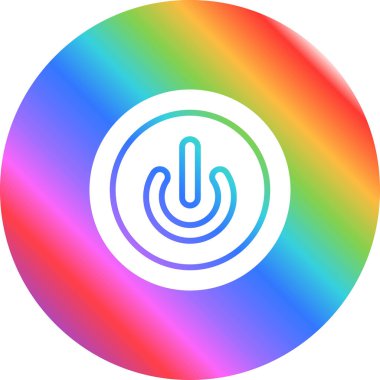 gökkuşağı gradyanı bir çember içinde çizgi tabelanın çizimi