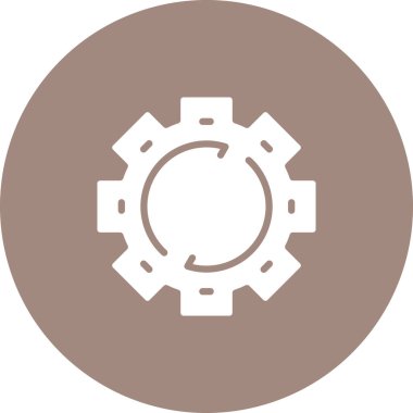 dişli düz vektör simgesi