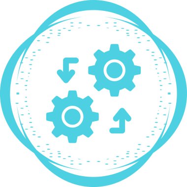 dişliler düz vektör simgesi