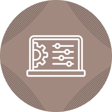 Dizüstü bilgisayar simgesi vektör çizimi