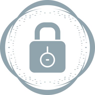 basit vektör illüstrasyonunu kilitle