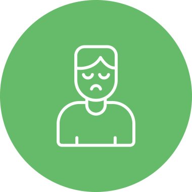 Üzgün bir yüzle üzgün bir insan