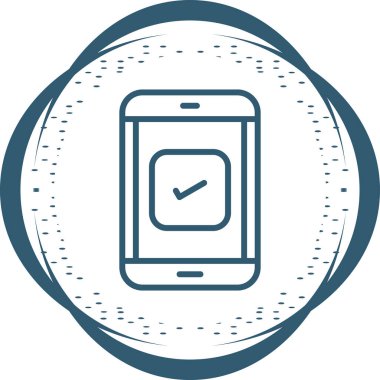 Moda tasarım arka planında mobil simge. Akıllı telefon simgesi beyaz arkaplanda izole edildi. cep telefonu simgesi basit ve modern düz sembol.