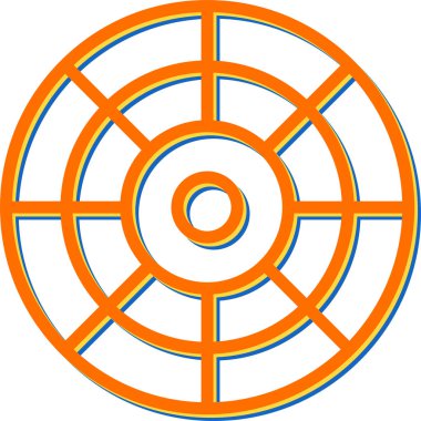 Hedef. Web simgesi vektör illüstrasyonu