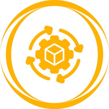 küp simge vektör çizim