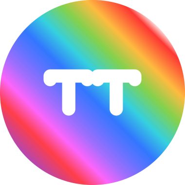 Gökkuşağı gradyanı t harfi işareti çiziyor