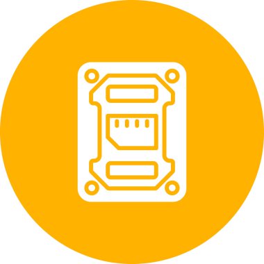 Çip. Web simgesi basit illüstrasyon