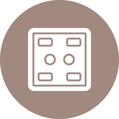 Benzersiz kontrol çizgisi vektör simgesi