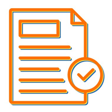 Belge. Web simgesi basit illüstrasyon