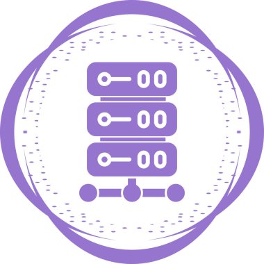 Bir sunucu simgesinin vektör illüstrasyonu