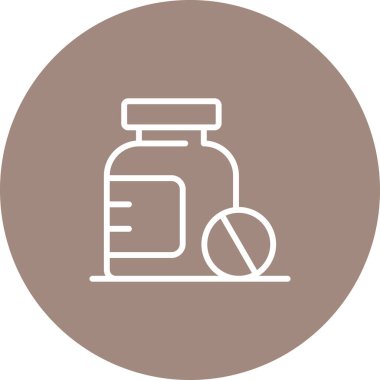 Tıp şişe simge vektör çizim