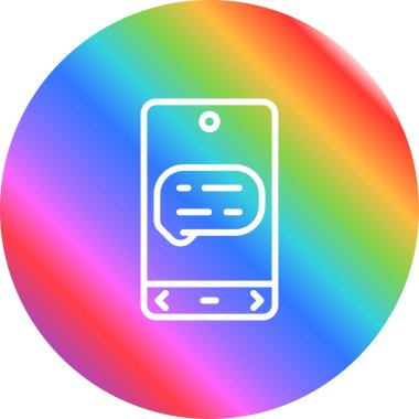 unique mobile phone vector line icon