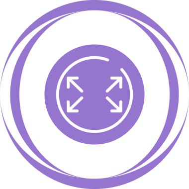 Dairesel bir simgenin vektör illüstrasyonu